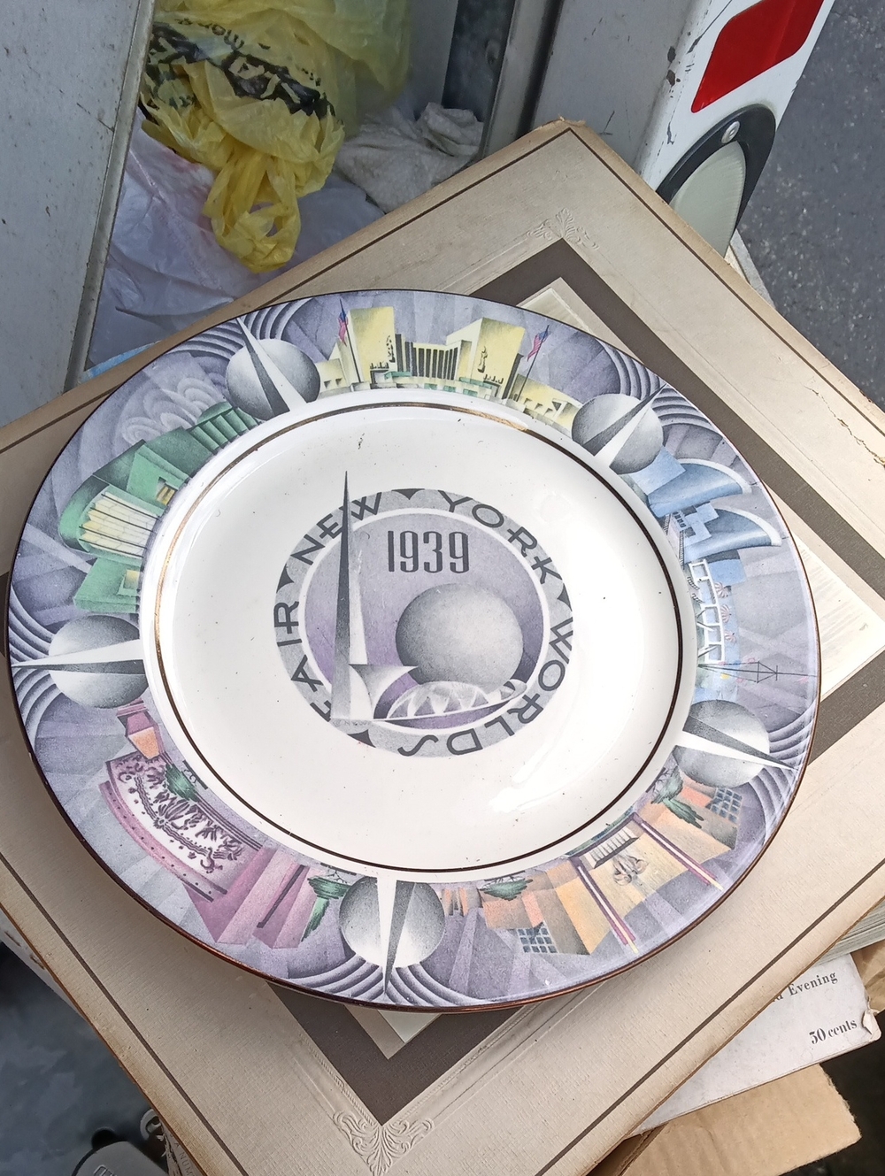 1939 NEW YORK WORLDS FAIR CHARLES MURPHY 150TH ANNIV OF GEORGE WASHINGTON PLATE